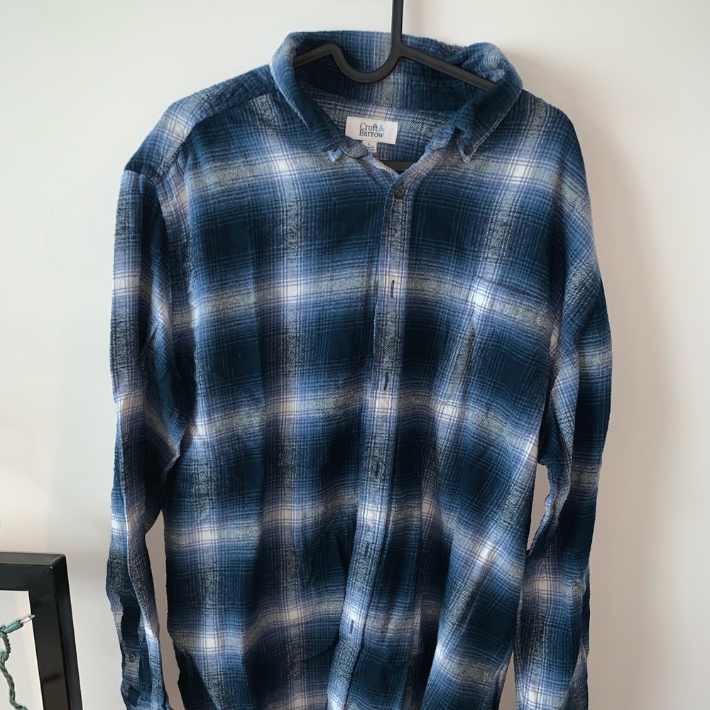 Croft and Barrow Premium blue Flannel